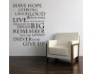 Inspirational Quote Wall Stickers Family Lettering Wall Decals Motivational Wall Quotes Never Give Up Quote Stickers Laugh Loud Decals Home Decors
