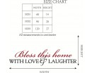  "Bless this home with Love & Laughter."  Family Quotes Wall Decal Family Vinyl Art Stickers