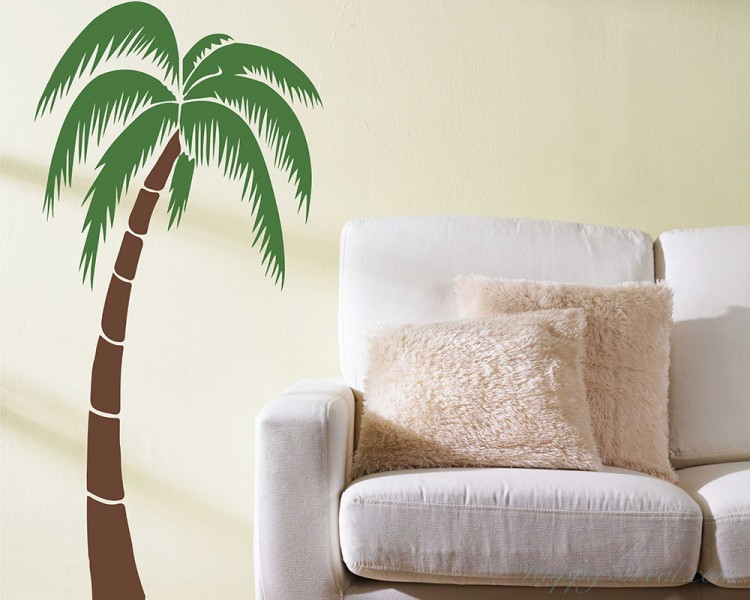 Tropical Palm Tree Leaves Wall Decal For Bedroom Office Vinyl - Large Palm Tree Vinyl Wall Decals