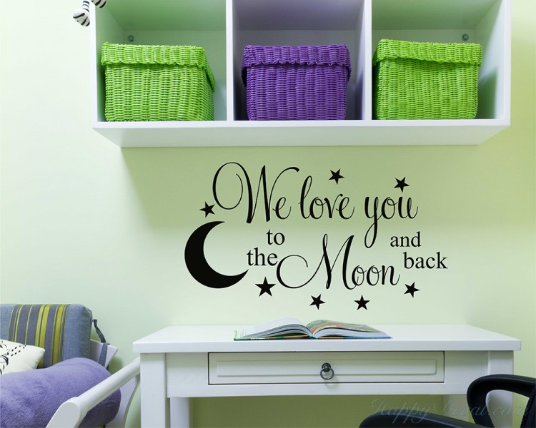 Nursery Decor Children's Wall Art Love You To The Moon And Back Rocket 
