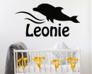 Dolphin Customised Name Cartoon Decal For Nursery