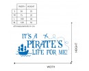 It's a Pirate's Life for Me Quote Wall Decal Sailboat