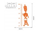 Robot Growth Chart Decal For Children