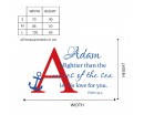 NaPsalm 93:4 Mightier than the waves of the sea - Nautical Nursery Sailor wall decal Child Personalized Monogram ​