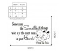Sometimes the smallest things take up the most room in your heart-Winnie the Pooh Wall Decal for Nursery