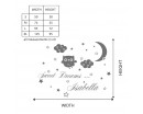 Sweet Dreams with Custom Name Wall Decal - Owl Nursery Moon and Stars 