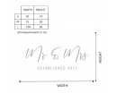 Mr. & Mrs. Custom Date Decal