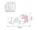 Large Flower Name Decal