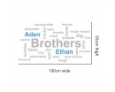 Brothers Personalized Name Wall Decal