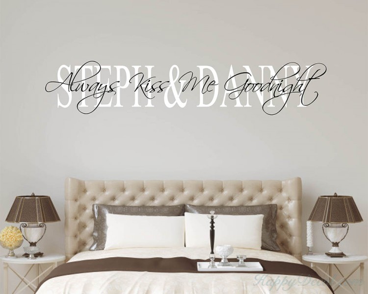 Wall Decals Wall Stickers Never too large for the kiss goodnight 