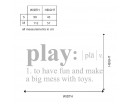 Play Definition Wall Decal