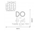 Do Or Do Not There Is No Try Yoda Wall Decal Quote