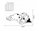 Sleeping Dog Decal Lovely Animal Stickers For Nursery
