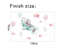 Watercolor Bunny Pilot Removable Stickers for Nursery