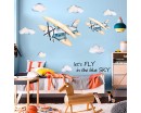 Retro Aeroplane Nursery Stickers