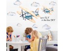 Retro Aeroplane Nursery Stickers
