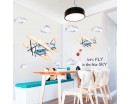 Retro Aeroplane Nursery Stickers