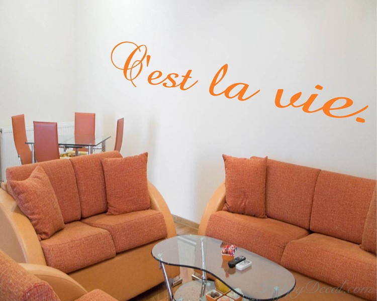 Autocollant Mural Vinyle Déco - Message "La Vie Est Un Voyage, Profitez-en !" - Dimensions 7x30 Pouces (environ 18x76cm), Neuf, Pour Toutes Les Pièces
