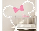 Cute Mouse with Bowknot Customized Name Decal For Nursery