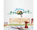 Sweet Dreams Wall Stickers Monkey Sleeping on the Branch Wall Decals Monkey Wall Art Cute Lovely Home Decors For Children