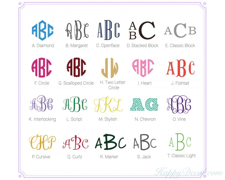 Custom Monogram Car Decal - Personalized Initial Letter Vinyl Yeti ...