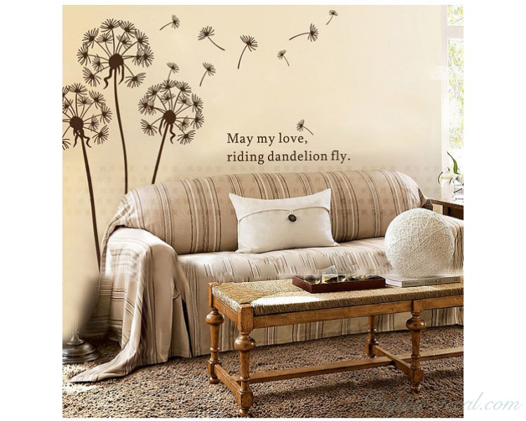 Dandelion Wall Decal with Quotes Vinyl Decals Modern Wall Art Stickers