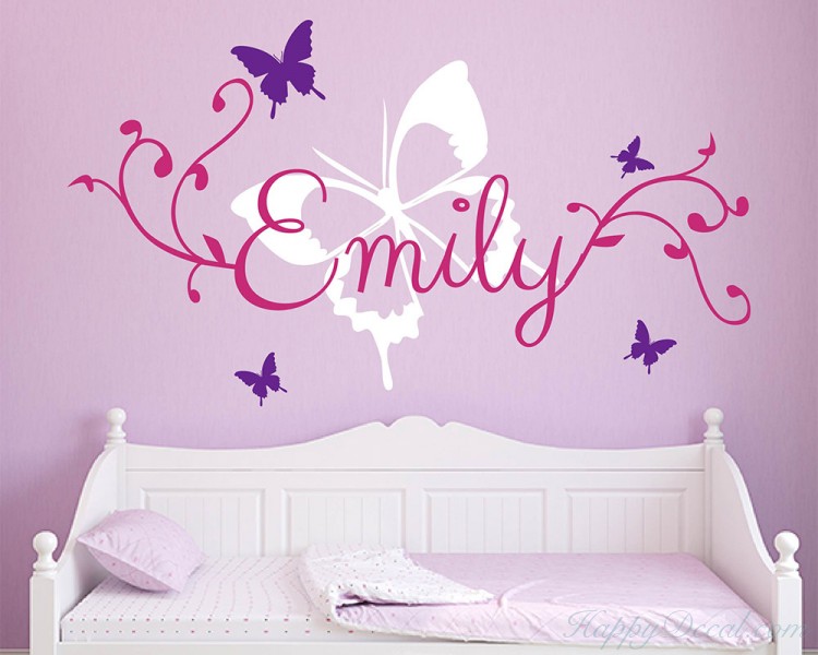Butterfly Personalised Name Wall Sticker