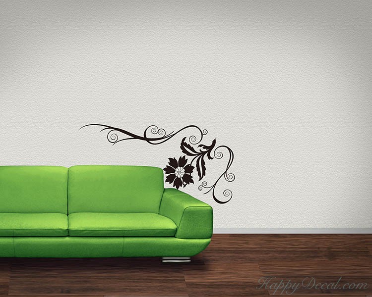 Beautiful Floral Vines Modern Wall Art Decals