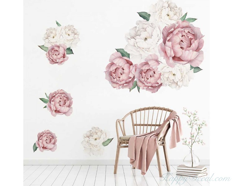 Elegant Peony Blossoms for Nursery and Living Room Decor