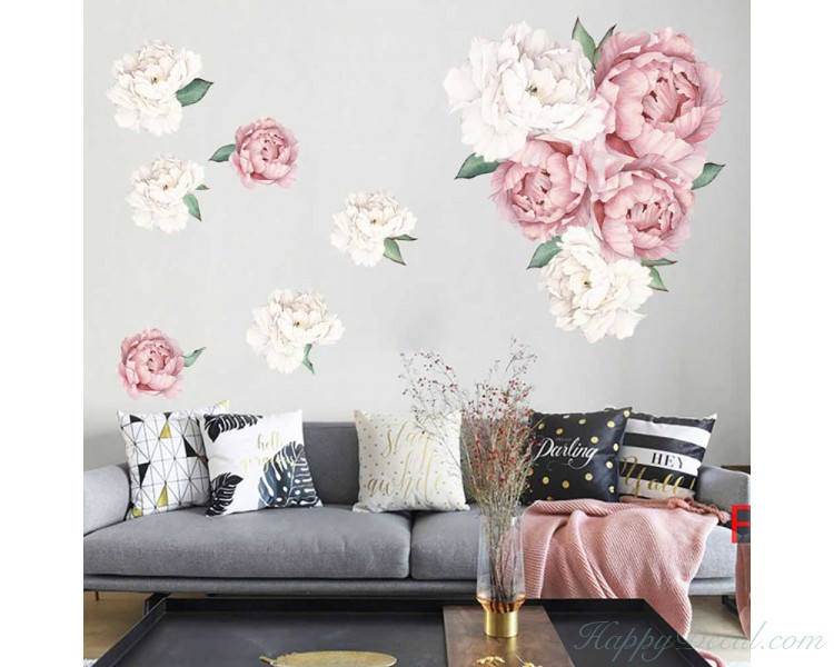 Elegant Peony Blossoms for Nursery and Living Room Decor