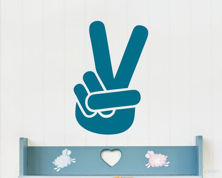 Victory Sign Nursery Vinyl Decal Children Sticker
