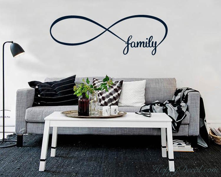 Infinity Family Quotes Wall Decal Quotes Vinyl Art Stickers