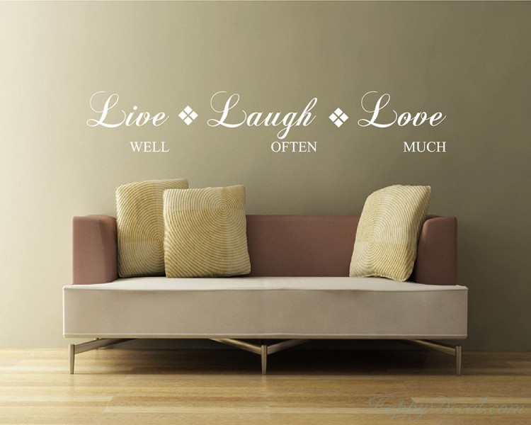 Live Laugh Love Quotes Wall Decal Motivational Vinyl Art Stickers