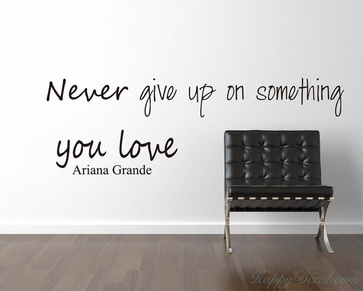 Never Give Up Quotes Wall Decal Motivational Vinyl Art Stickers
