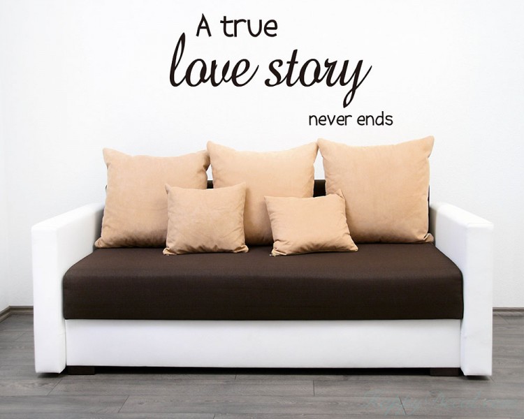A True Love Story Quotes Wall Decal Love Vinyl Art Stickers