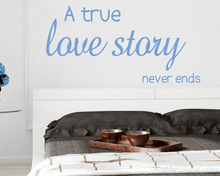 A True Love Story Quotes Wall Decal Love Vinyl Art Stickers