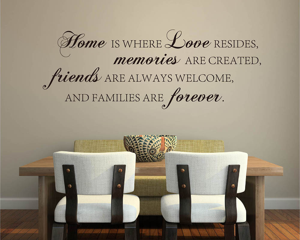 Home is Quotes Wall Decal Family Vinyl Art Stickers